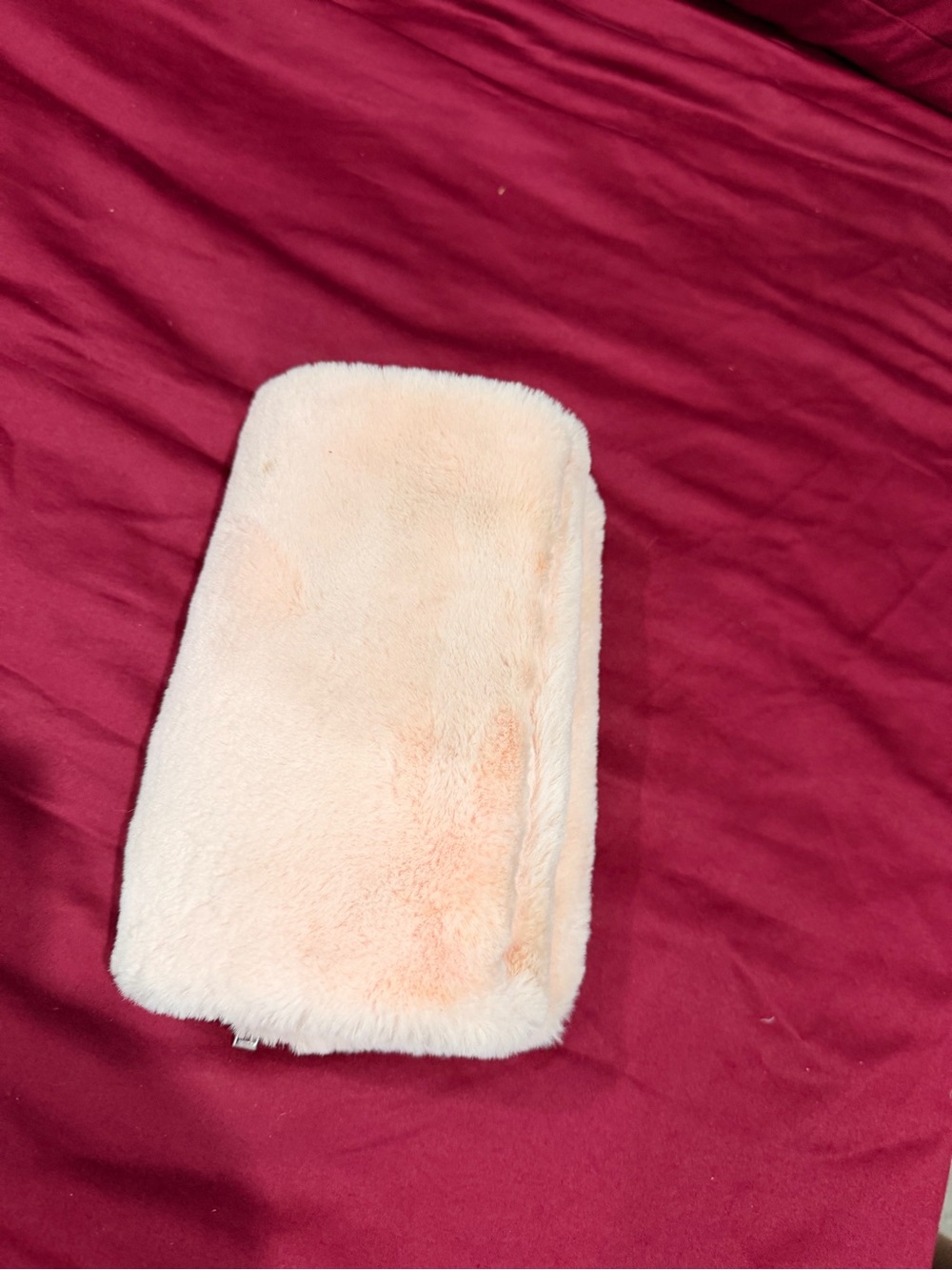Target Peach Faux Fur Wristlet Clutch